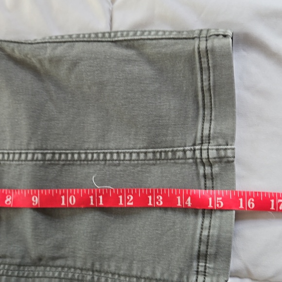 *3/$20* Free People Modern Femme Olive Green Stretch Denim Mini US 2 - Picture 7 of 8